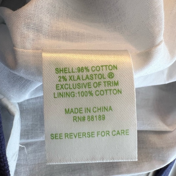 Lilly Pulitzer Betsey Navy Blue Floral Lace Applique Strapless Drees Sz 2 - Picture 6 of 8